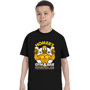 Shirts T-Shirts, Youth / XS / Black Homer's Gym