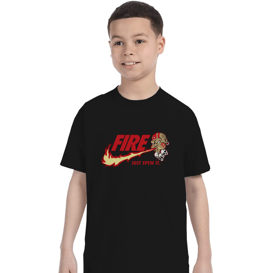 Shirts T-Shirts, Youth / Small / Black Yoga Flame