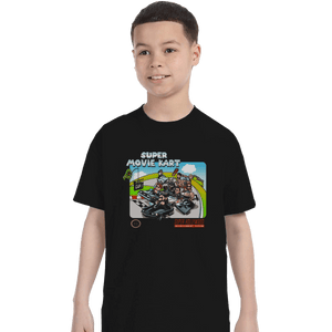Shirts T-Shirts, Youth / XL / Black Super Movie Kart
