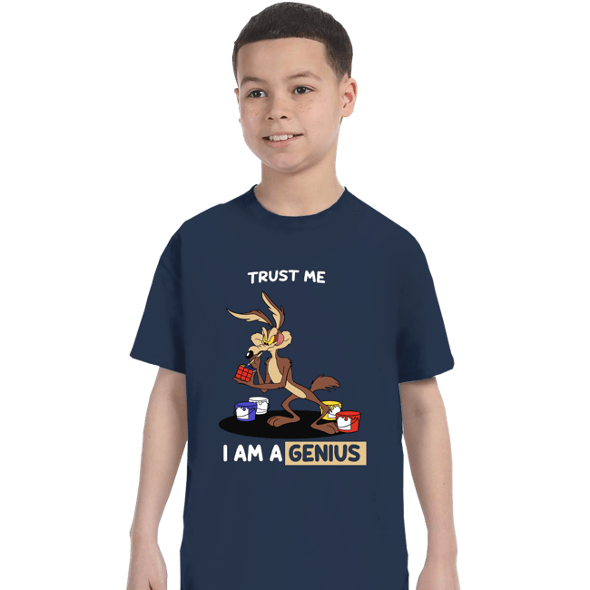 Shirts T-Shirts, Youth / XS / Navy Trust Me I Am A Genius