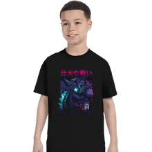 Load image into Gallery viewer, Secret_Shirts T-Shirts, Youth / XS / Black Epic Kaiju Battle
