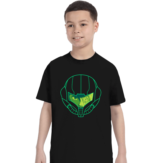 Secret_Shirts T-Shirts, Youth / XS / Black Metroid Face