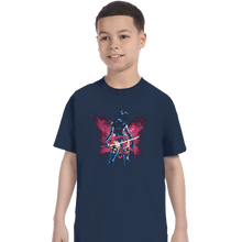 Load image into Gallery viewer, Shirts T-Shirts, Youth / XS / Navy Mental Butterfly
