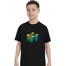 Load image into Gallery viewer, Secret_Shirts T-Shirts, Youth / XS / Black N64 Splashes
