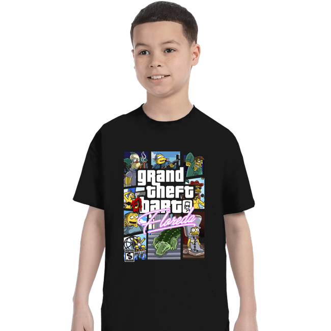 Daily_Deal_Shirts T-Shirts, Youth / XS / Black Grand Theft Floreda