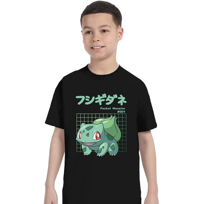 Sold_Out_Shirts T-Shirts, Youth / XS / Black Bulbasaur X-Ray