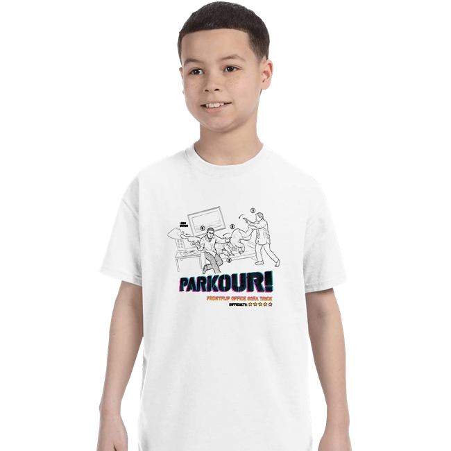 Daily_Deal_Shirts T-Shirts, Youth / XS / White Parkour!