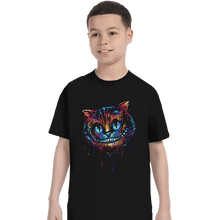 Load image into Gallery viewer, Shirts T-Shirts, Youth / XS / Black Colorful Cat
