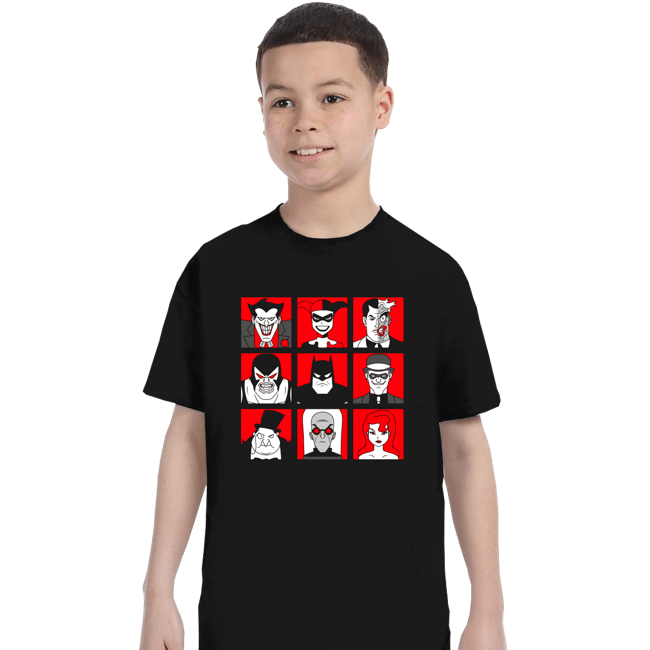 Secret_Shirts T-Shirts, Youth / XS / Black Bat Villains
