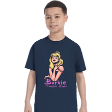 Load image into Gallery viewer, Daily_Deal_Shirts T-Shirts, Youth / XS / Navy Barbie The Vampire Slayer
