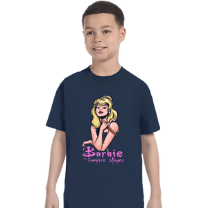 Daily_Deal_Shirts T-Shirts, Youth / XS / Navy Barbie The Vampire Slayer