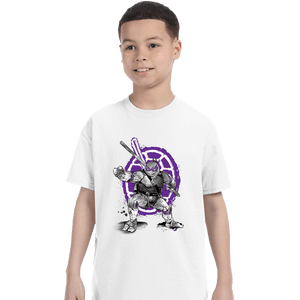 Daily_Deal_Shirts T-Shirts, Youth / XS / White Donatello Sumi-e