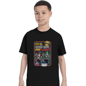 Shirts T-Shirts, Youth / XS / Black Neon Mario