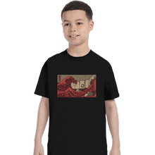 Load image into Gallery viewer, Shirts T-Shirts, Youth / XS / Black Shining Wave
