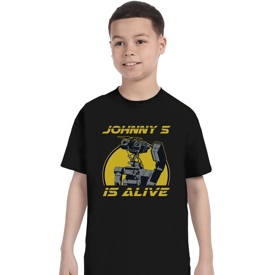 Shirts T-Shirts, Youth / XL / Black Johnny 5 Is Alive