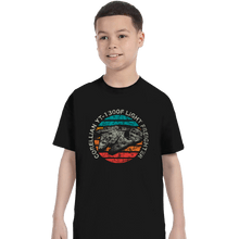 Load image into Gallery viewer, Shirts T-Shirts, Youth / XS / Black Retro Millennium Falcon Sun
