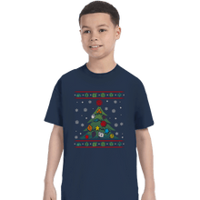 Load image into Gallery viewer, Shirts T-Shirts, Youth / XS / Navy Ugly RPG Christmas Shirt

