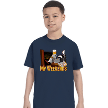 Load image into Gallery viewer, Daily_Deal_Shirts T-Shirts, Youth / XS / Navy My Weekends
