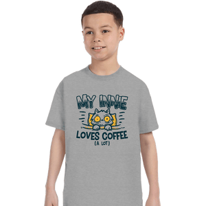 Daily_Deal_Shirts T-Shirts, Youth / XS / Sports Grey Innie Loves Coffee