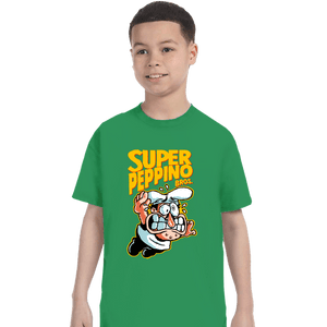 Daily_Deal_Shirts T-Shirts, Youth / XS / Irish Green Super Peppino Bros.