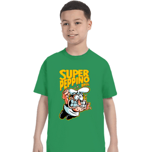 Daily_Deal_Shirts T-Shirts, Youth / XS / Irish Green Super Peppino Bros.