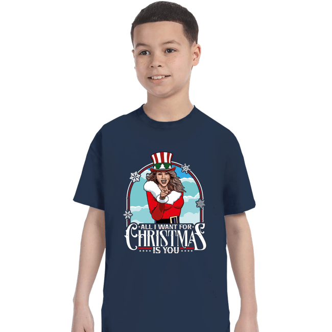 Secret_Shirts T-Shirts, Youth / XS / Navy All I Want For Christmas