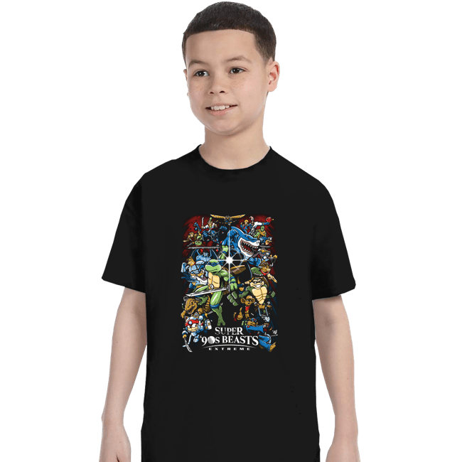 Secret_Shirts T-Shirts, Youth / XS / Black Super 90s Beasts