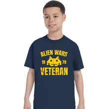 Load image into Gallery viewer, Secret_Shirts T-Shirts, Youth / XS / Navy Alien Wars
