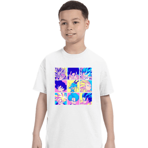 Shirts T-Shirts, Youth / XS / White Saiyan Colors