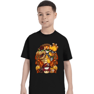 Secret_Shirts T-Shirts, Youth / XS / Black Koopa Crest