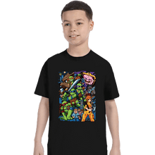 Load image into Gallery viewer, Daily_Deal_Shirts T-Shirts, Youth / XS / Black TMNT Pilgrim
