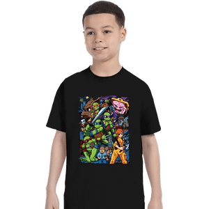 Daily_Deal_Shirts T-Shirts, Youth / XS / Black TMNT Pilgrim