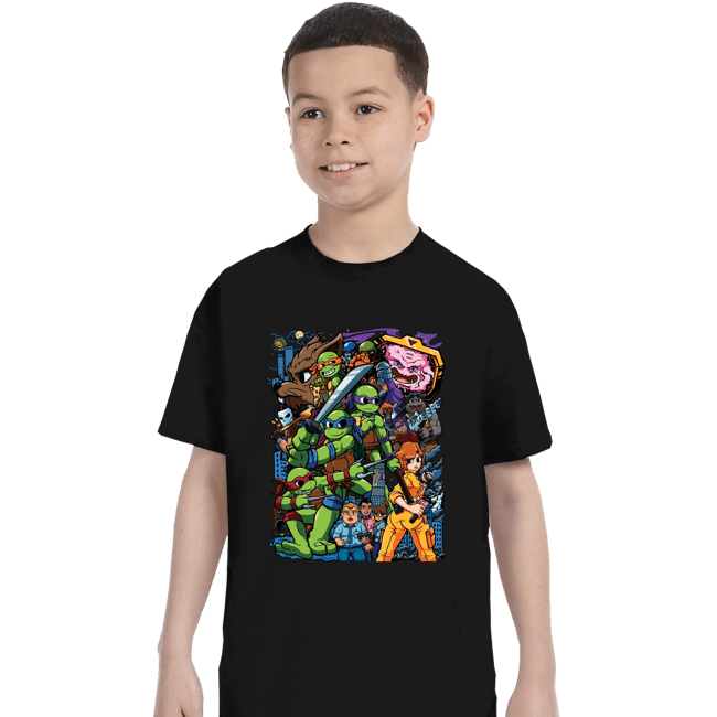Daily_Deal_Shirts T-Shirts, Youth / XS / Black TMNT Pilgrim