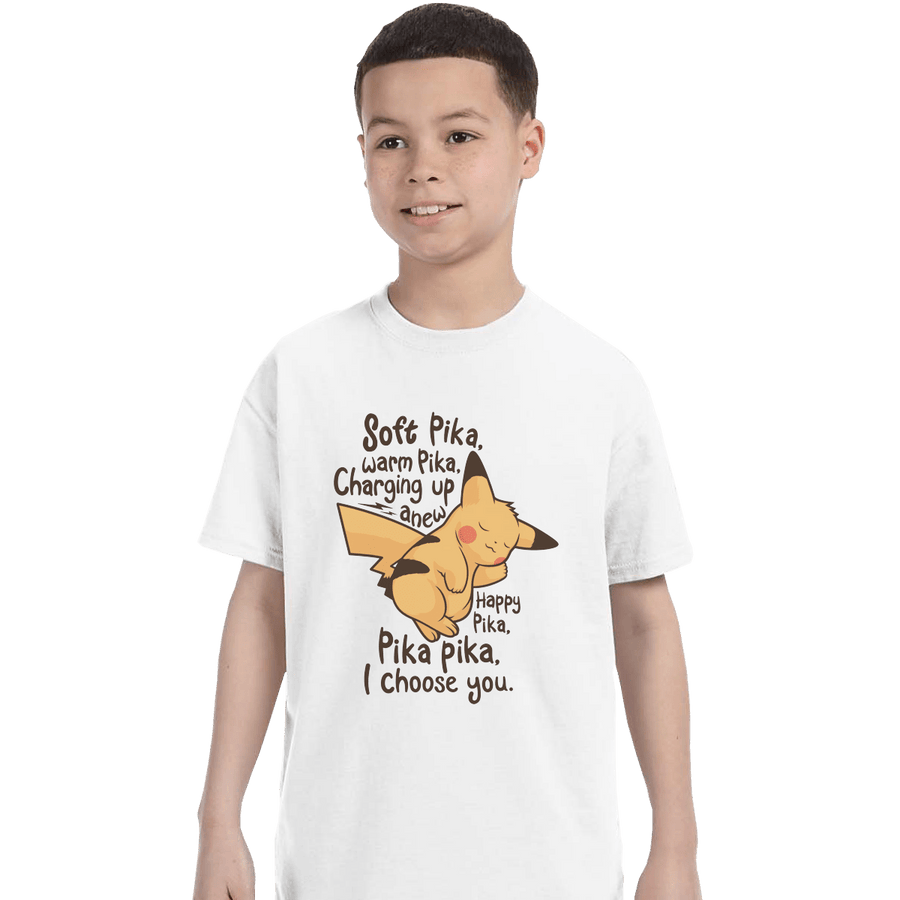 Shirts T-Shirts, Youth / XL / White Soft Pika