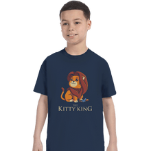 Load image into Gallery viewer, Shirts T-Shirts, Youth / XL / Navy The Kitty King
