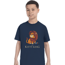 Load image into Gallery viewer, Shirts T-Shirts, Youth / XL / Navy The Kitty King
