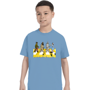 Daily_Deal_Shirts T-Shirts, Youth / XS / Powder Blue Yellow Brick Crossing