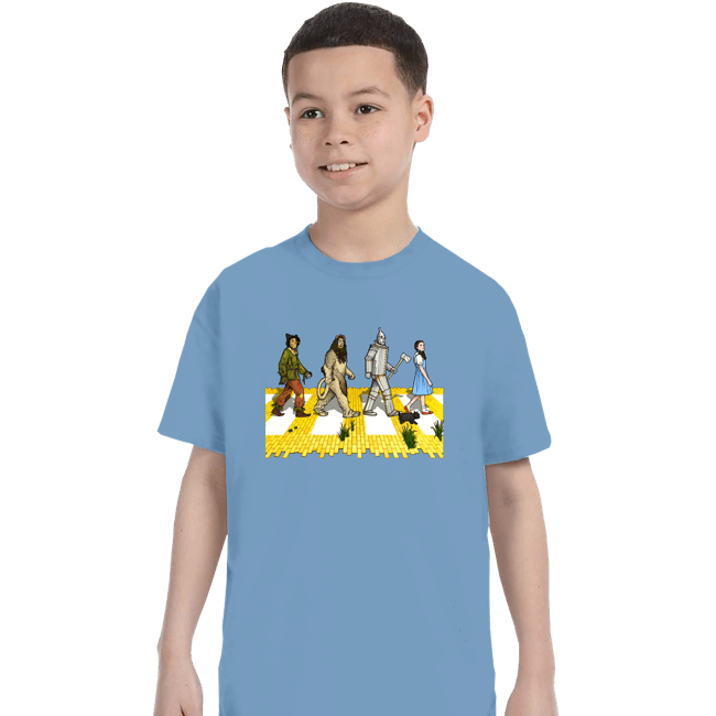 Daily_Deal_Shirts T-Shirts, Youth / XS / Powder Blue Yellow Brick Crossing