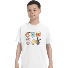Load image into Gallery viewer, Secret_Shirts T-Shirts, Youth / XS / White Eevee Emotes
