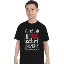 Load image into Gallery viewer, Shirts T-Shirts, Youth / XL / Black I Love Sci-Fi
