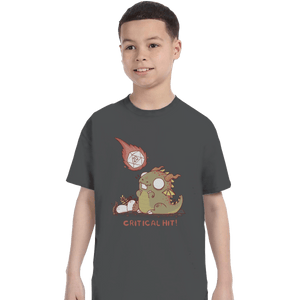 Shirts T-Shirts, Youth / XL / Charcoal Critical Hit