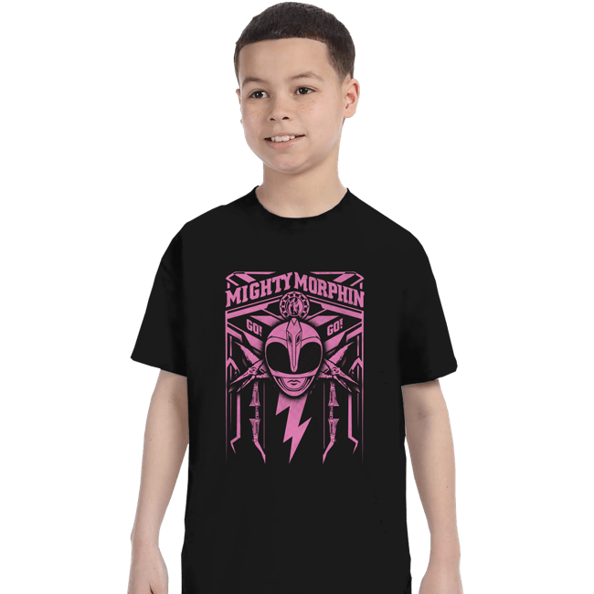 Shirts T-Shirts, Youth / XS / Black Pink Ranger