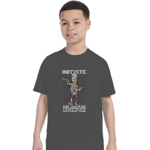 Shirts T-Shirts, Youth / XL / Charcoal Initiate Human Destruction