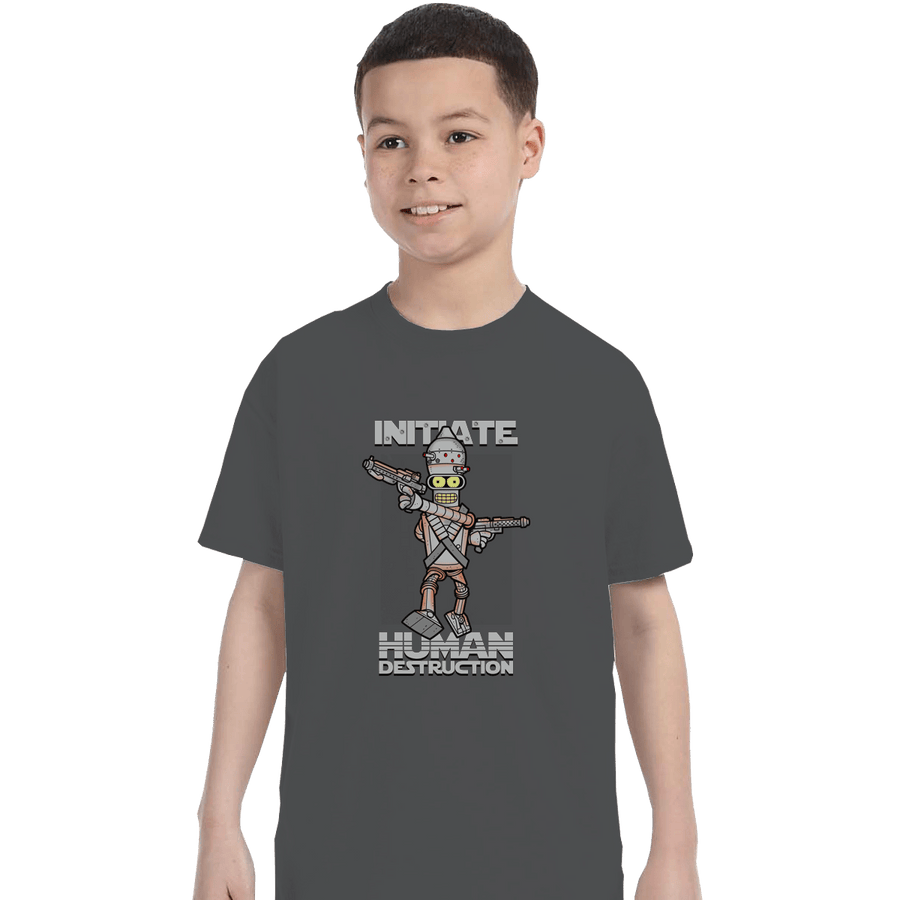 Shirts T-Shirts, Youth / XL / Charcoal Initiate Human Destruction