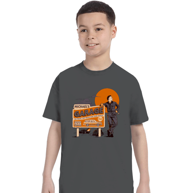 Daily_Deal_Shirts T-Shirts, Youth / XS / Charcoal Michael's Garage