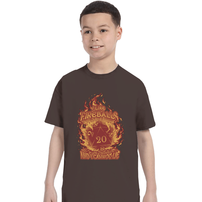Daily_Deal_Shirts T-Shirts, Youth / XS / Dark Chocolate I Like Fireballs