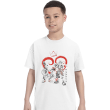 Load image into Gallery viewer, Shirts T-Shirts, Youth / XL / White Kingdom Sumi-e

