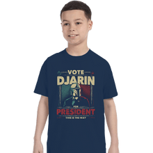 Load image into Gallery viewer, Shirts T-Shirts, Youth / XL / Navy Djarin For President
