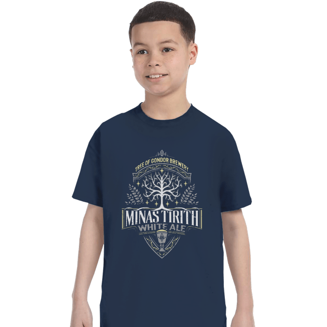 Shirts T-Shirts, Youth / XS / Navy Minas Tirith White Ale