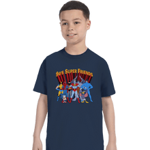 Load image into Gallery viewer, Shirts T-Shirts, Youth / XL / Navy 90s Super Friends
